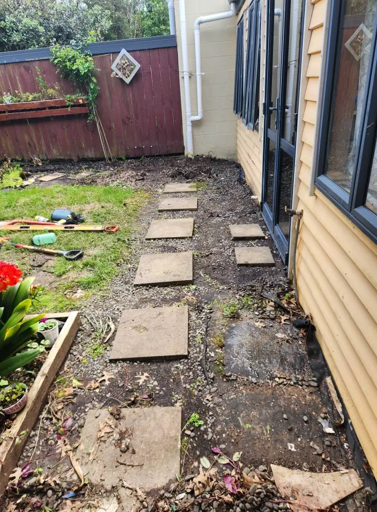 Before: Backyard excavation and full landscaping in Glen Eden, West Auckland