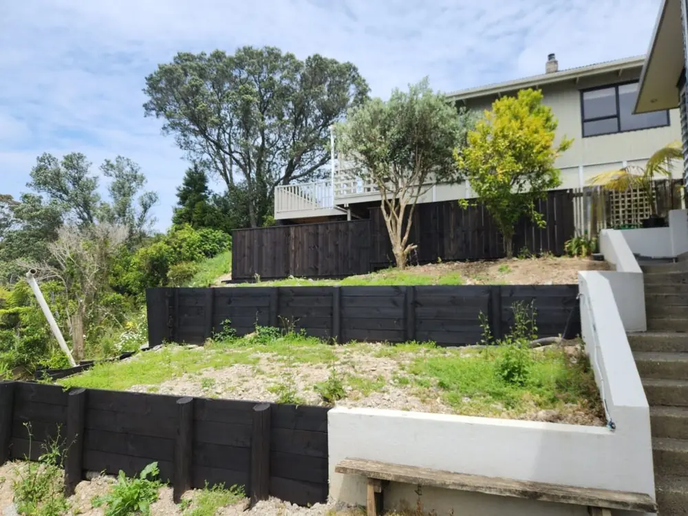 Before: Excavation, boundary fencing and landscaping in Hillsborough, West Auckland