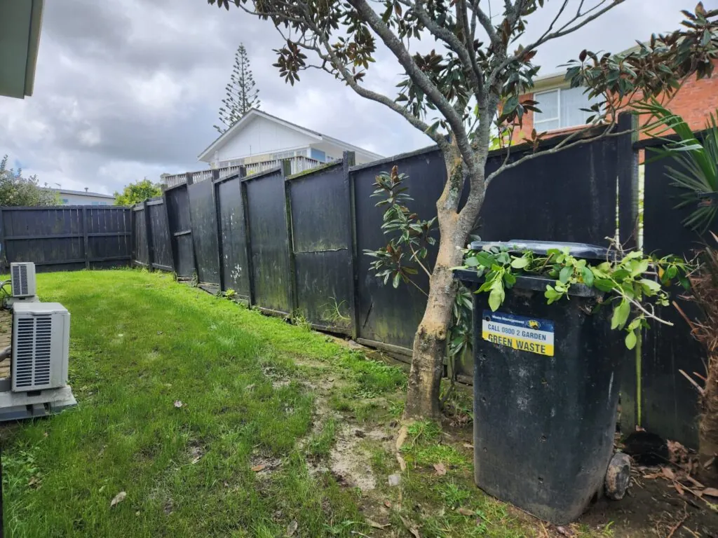 Before: Fence replacement and retaining wall in Titirangi, West Auckland