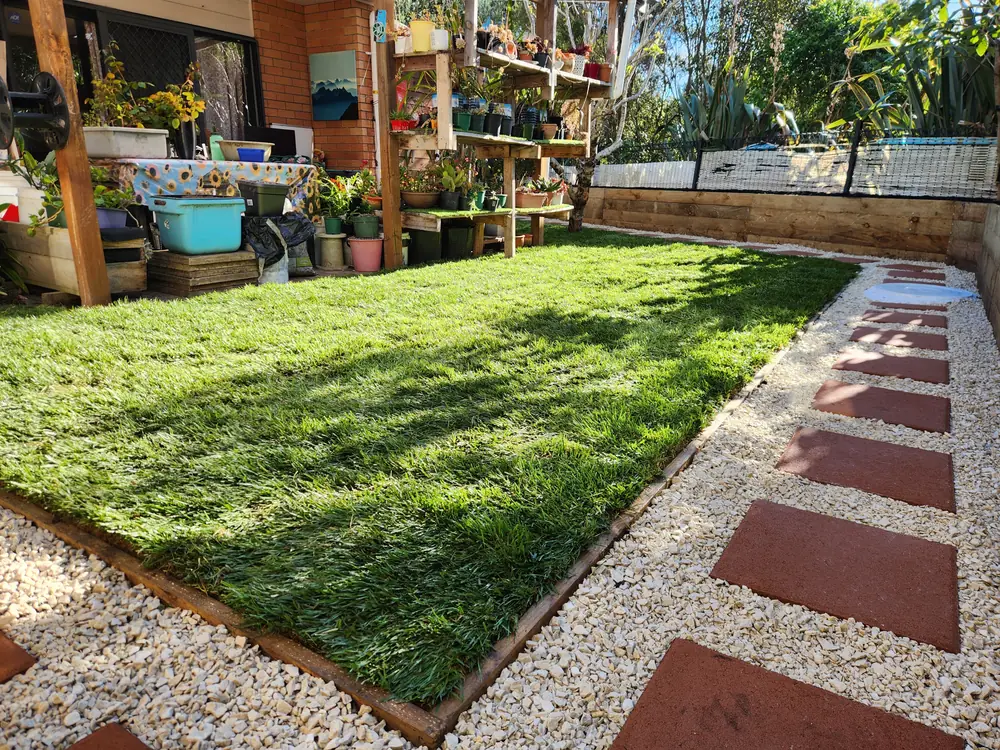 After: Ready lawn, paving and planter boxes in Glen Eden, West Auckland