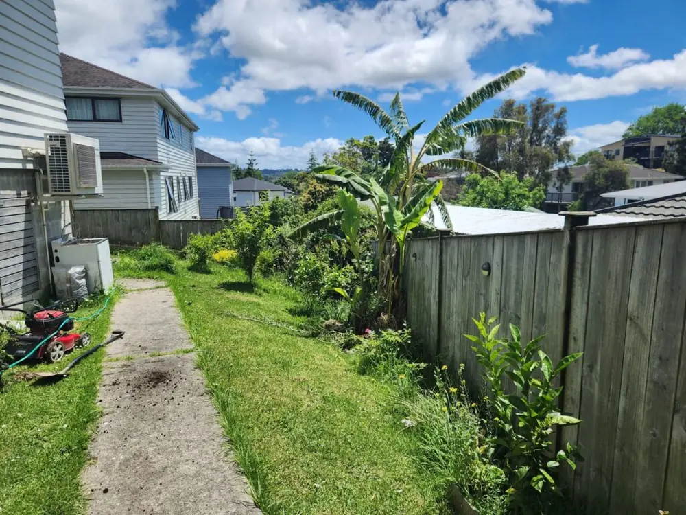 Before: Retaining wall and backyard landscaping in Ranui, West Auckland